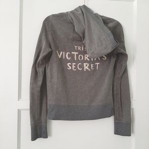 Tres Victoria's Secret Zip Up Fitted Hoodie